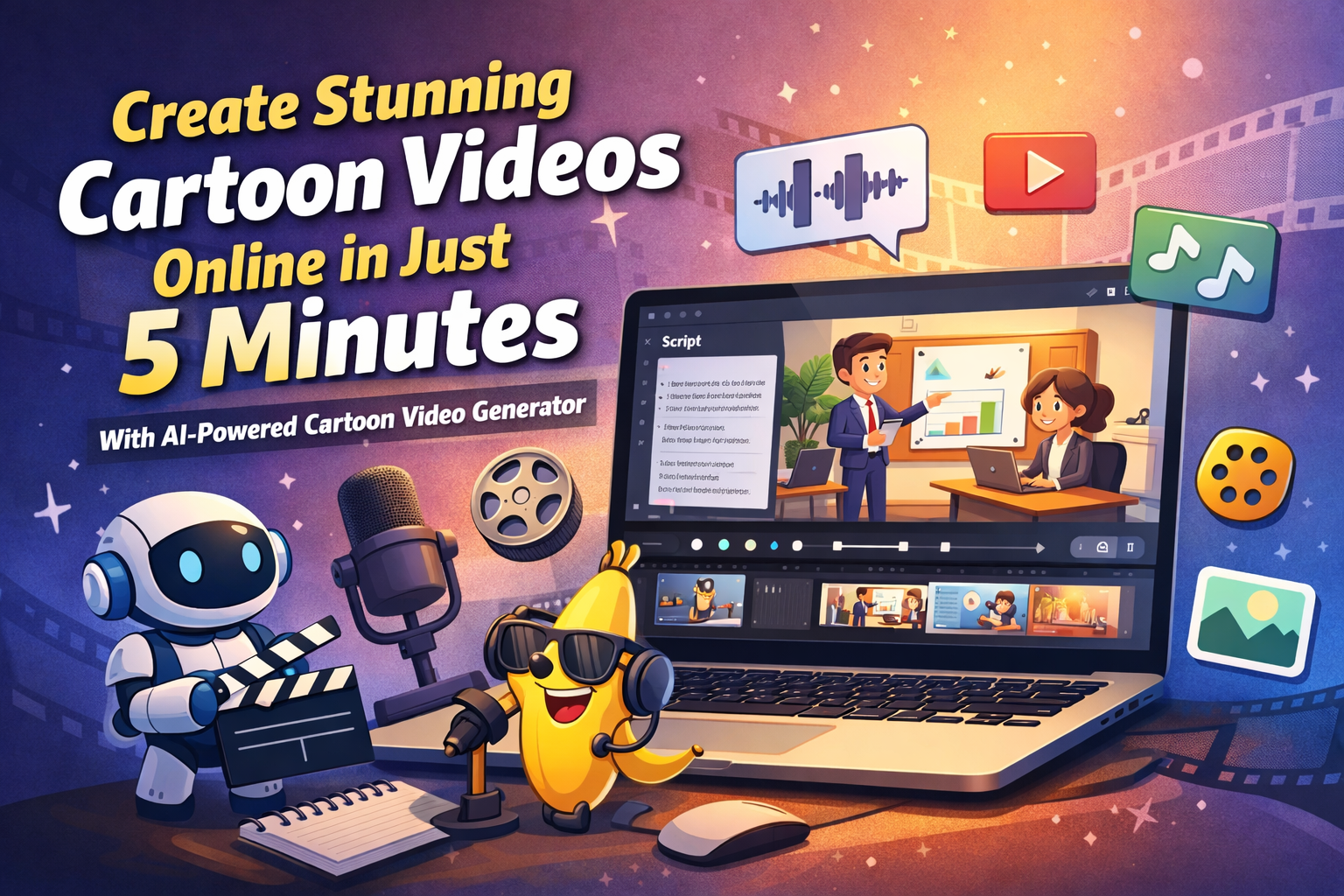 Create Stunning Cartoon Videos Online in 5 Minutes