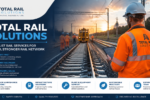 Total Rail Solutions railway maintenance team working on rail infrastructure with engineers inspecting tracks and delivering specialist rail services.